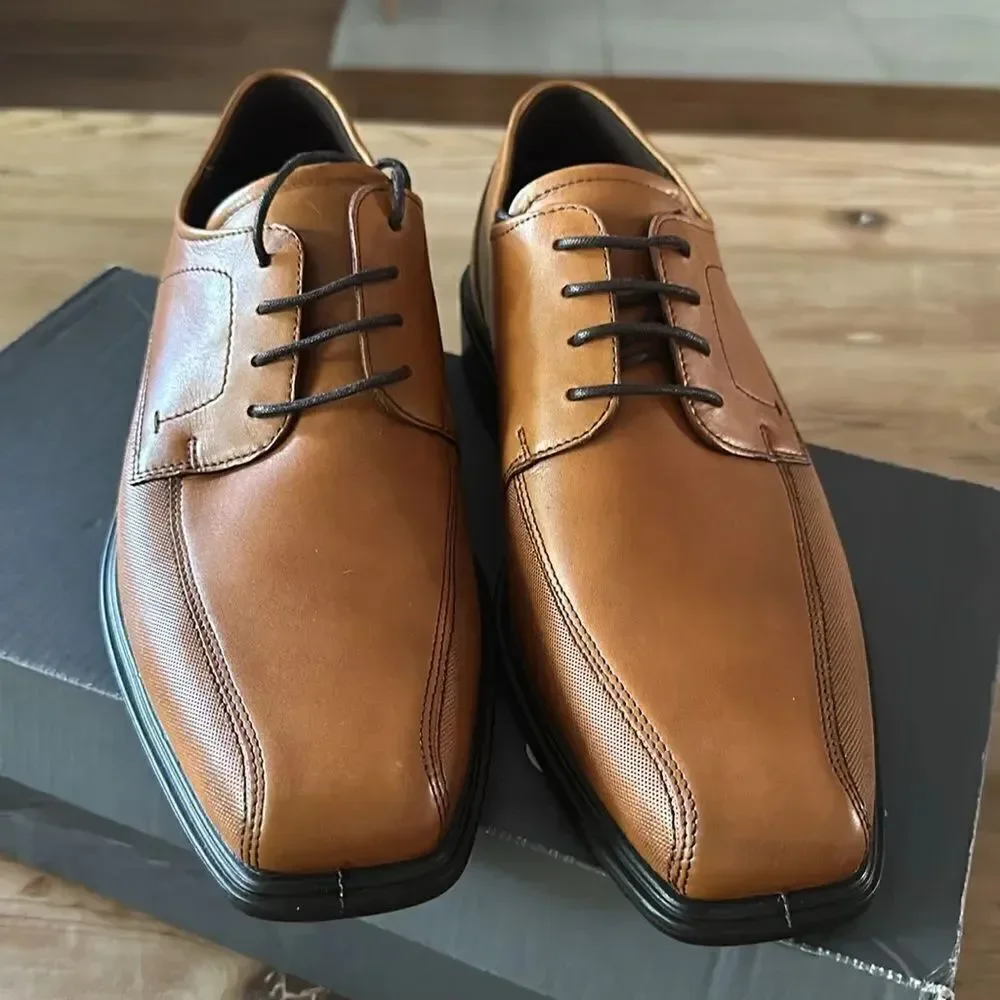 ECCO Johannesburg Bike Men's Toe Tie Oxford Shoe (Amber SZ 6-6.5) 62354401112